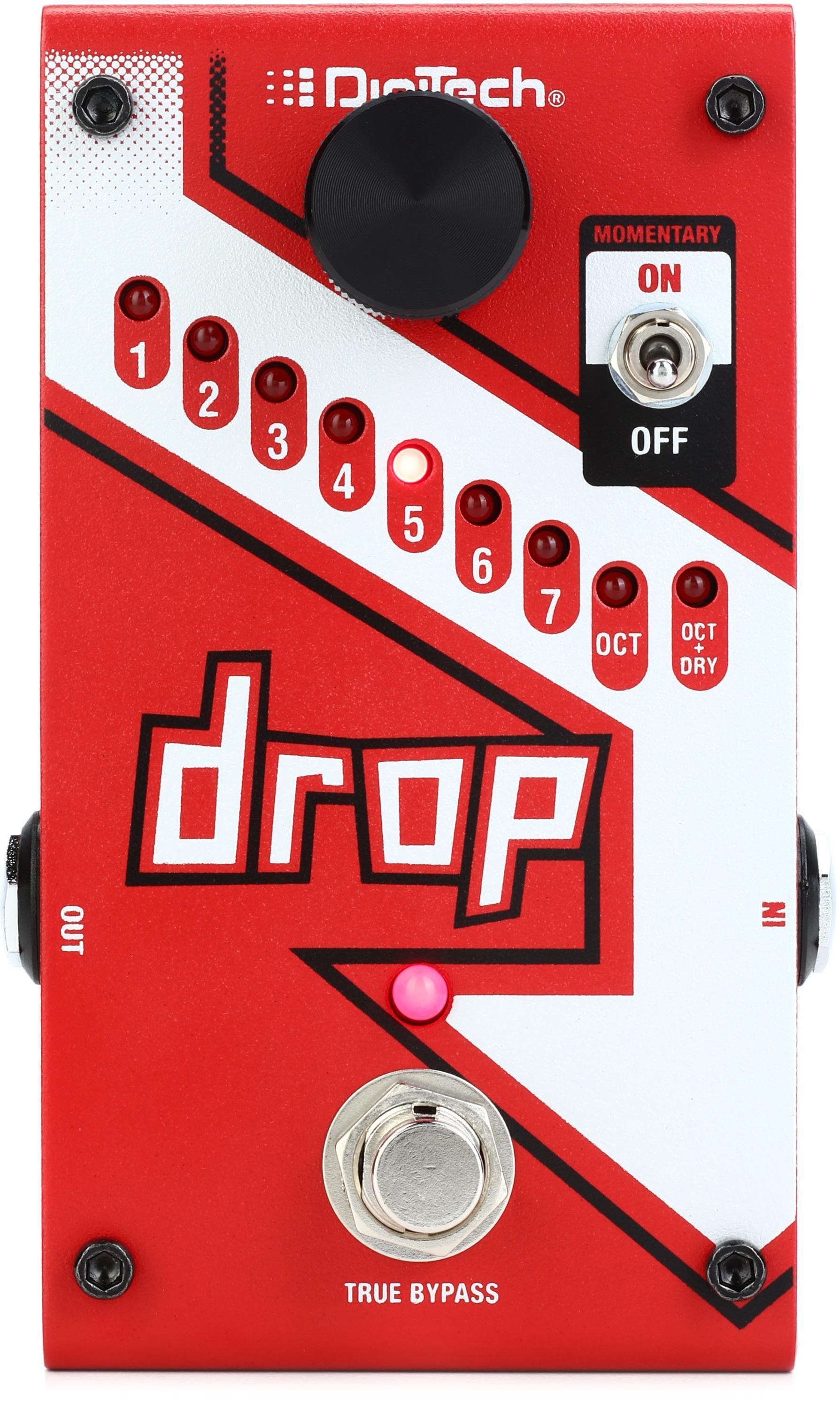 Drop Polyphonic Drop-tune Pitch-shift Pedal - Red