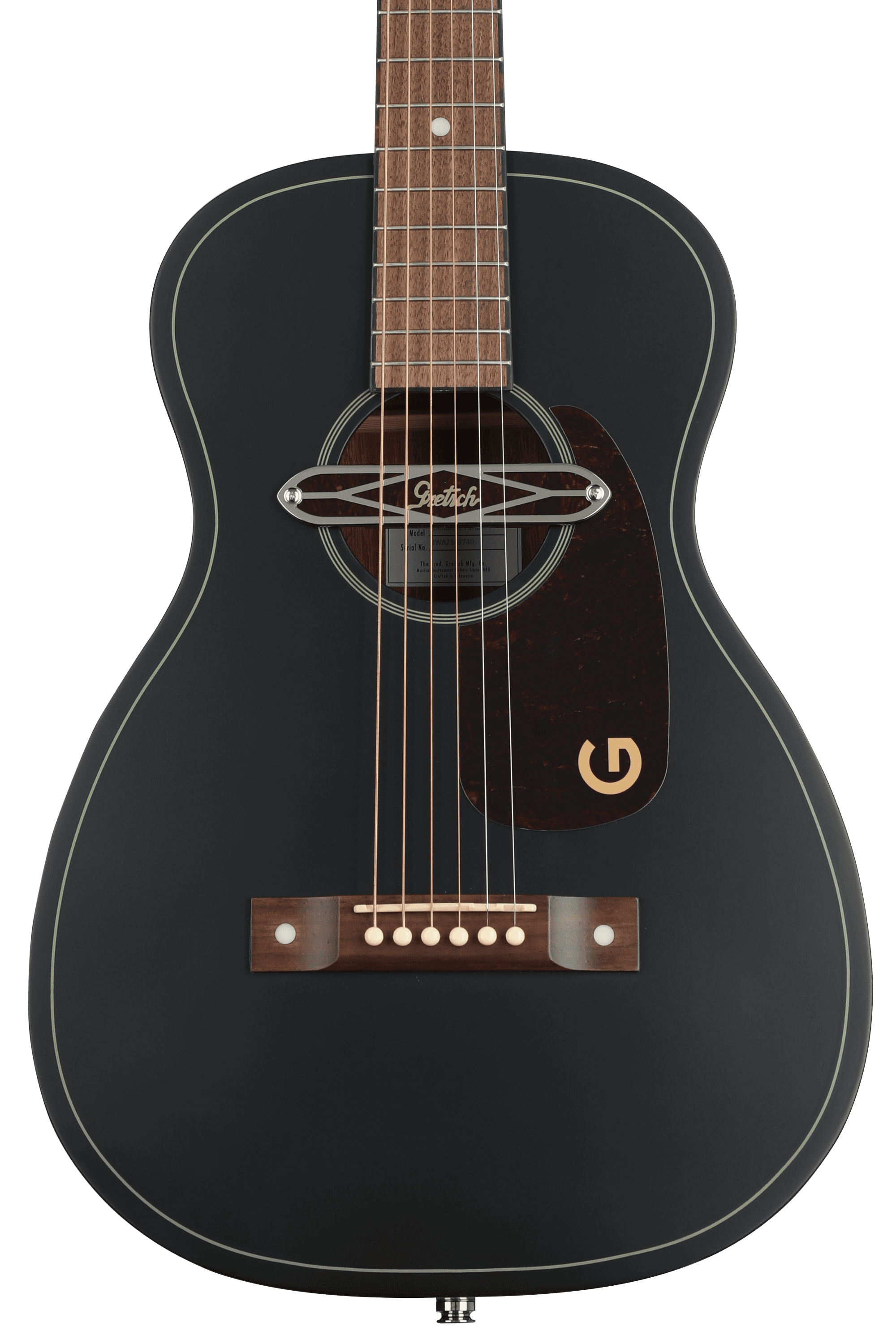 Jim Dandy Deltoluxe Parlor Acoustic-electric Guitar - Black
