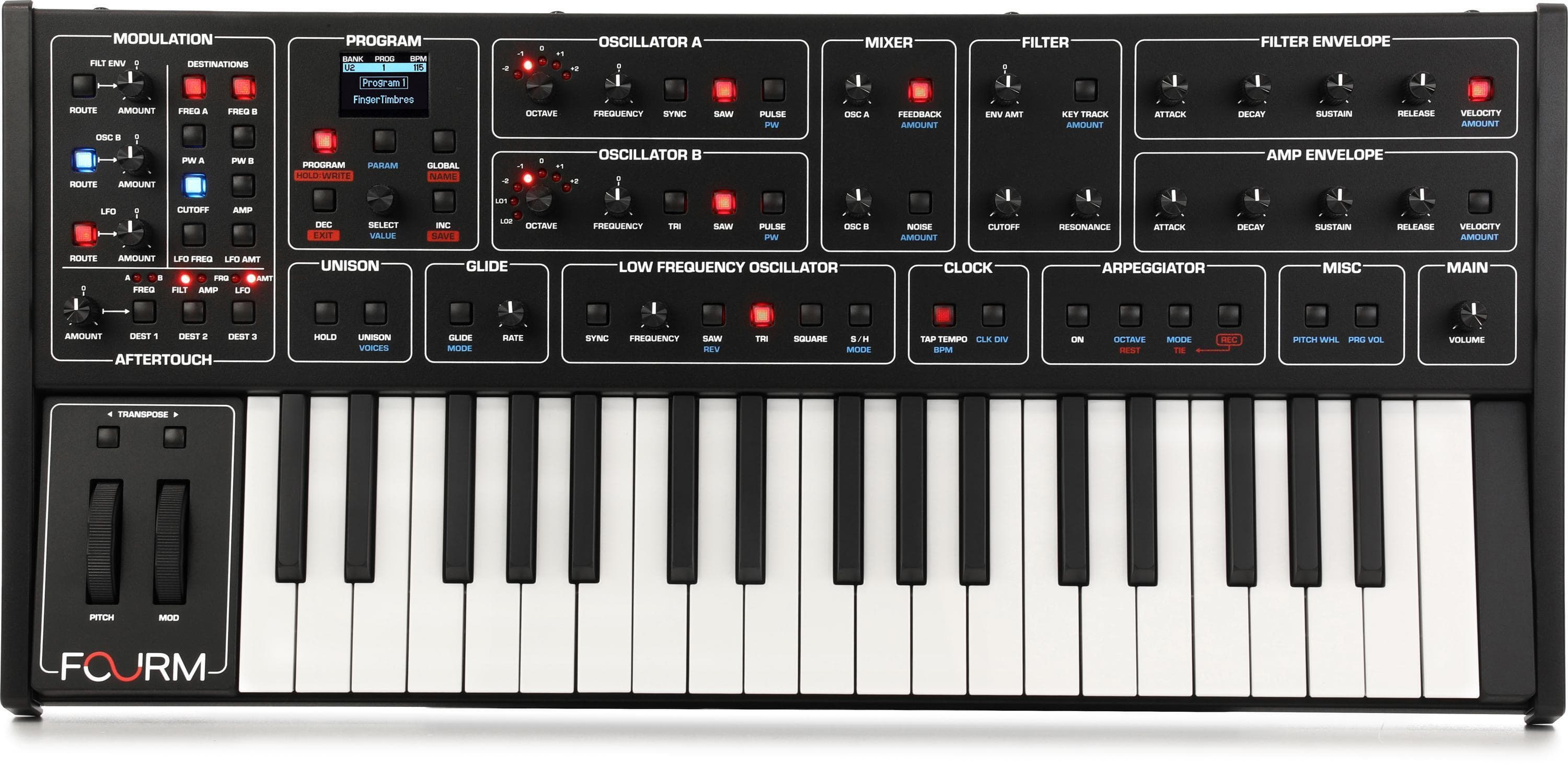 Fourm Compact Polyphonic Analog Synthesizer