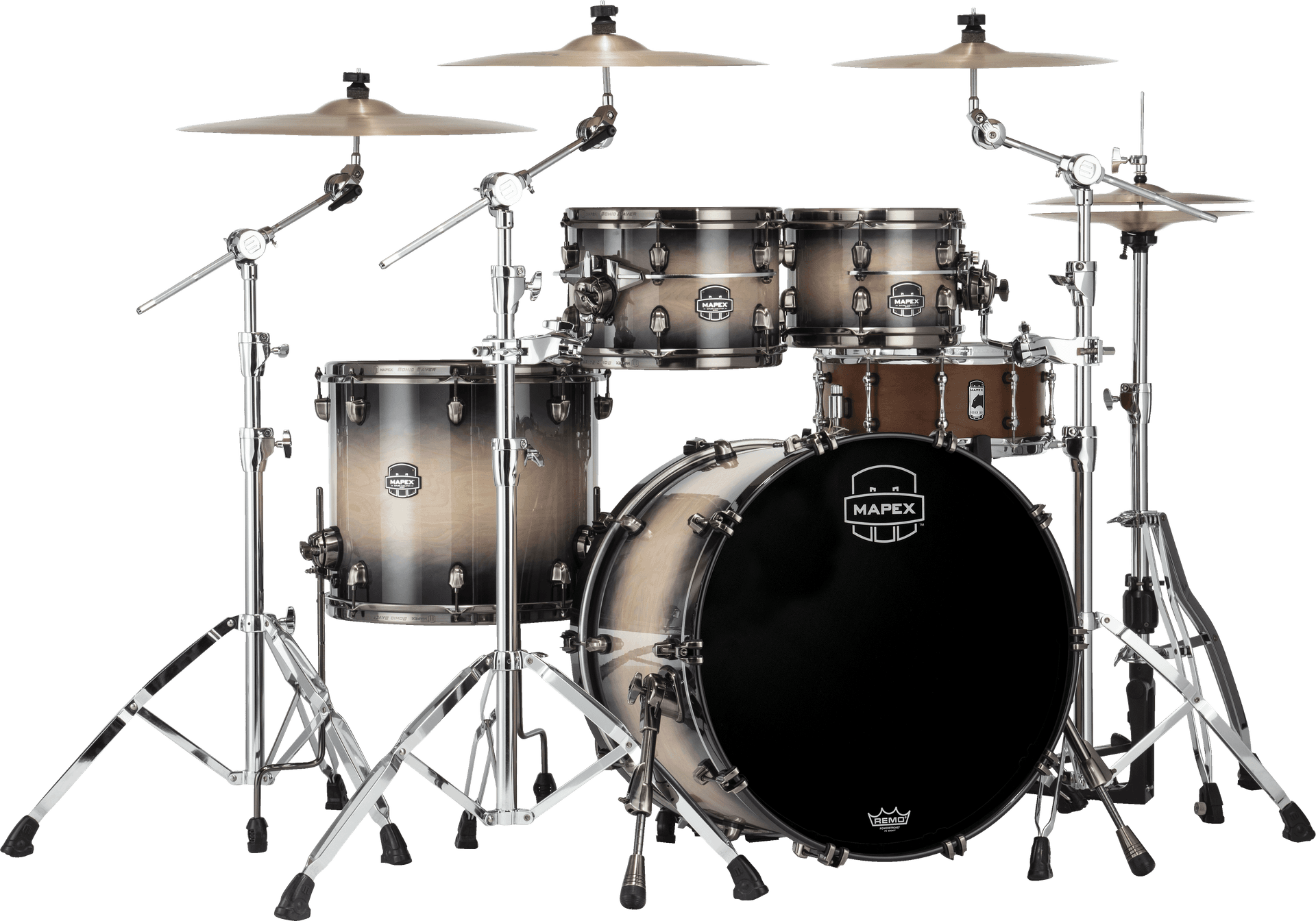 Saturn Evolution Classic Maple/Walnut 4-piece Shell Pack - Exoic Violet Burst
