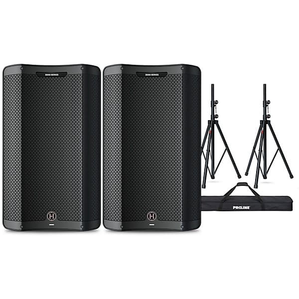 Harbinger VARI V3415 15" Powered Speakers Package With Stands