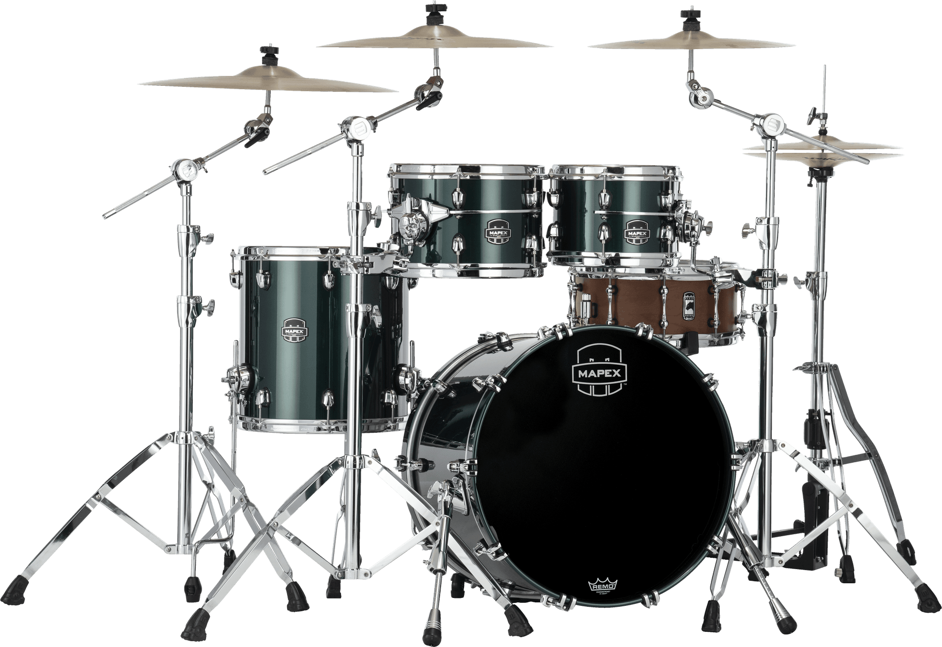 Saturn Evolution Fusion Maple/Walnut 4-piece Shell Pack - Brunswick Green